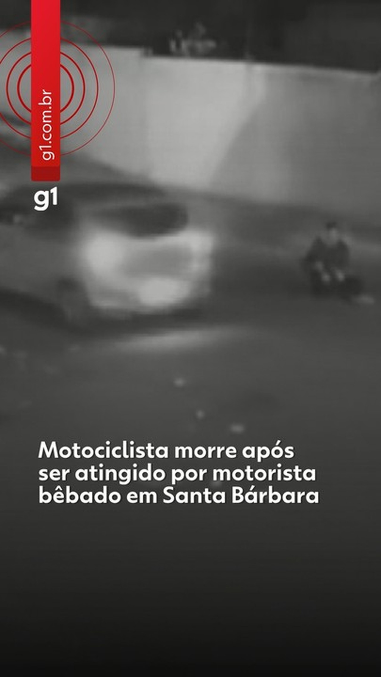 Vídeo: motociclista de 27 anos morre após ser atingido por motorista bêbado em cruzamento de Santa Bárbara