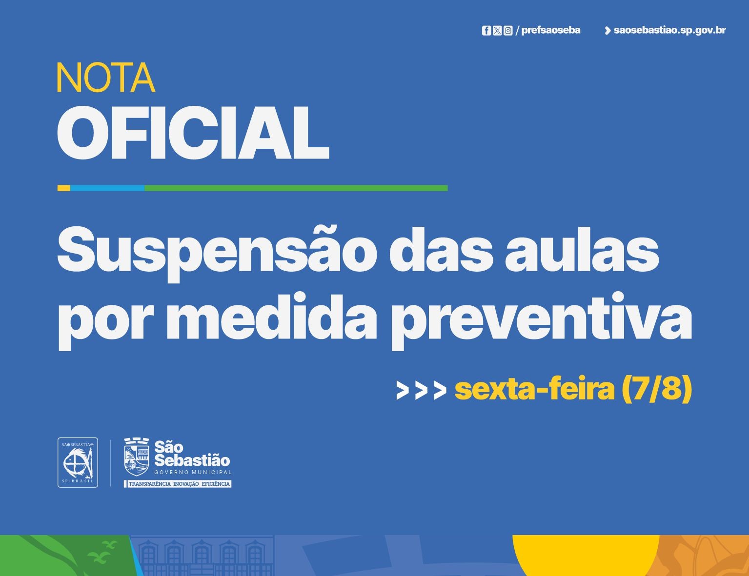 São Sebastião suspende aulas nesta sexta por alerta de ventos intensos