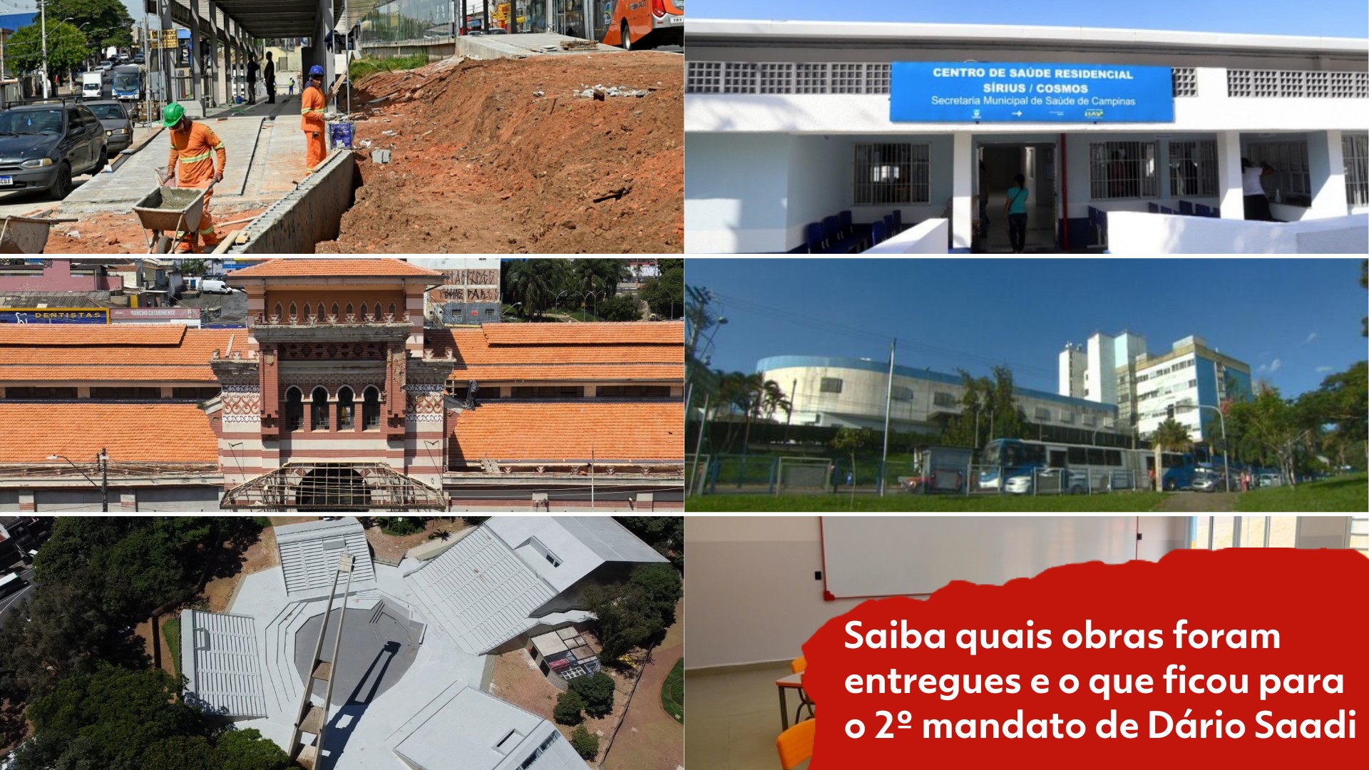 Do BRT ao Mercadão: nova gestão de Dário tem missão de entregar obras prometidas no 1º mandato em Campinas; veja balanço