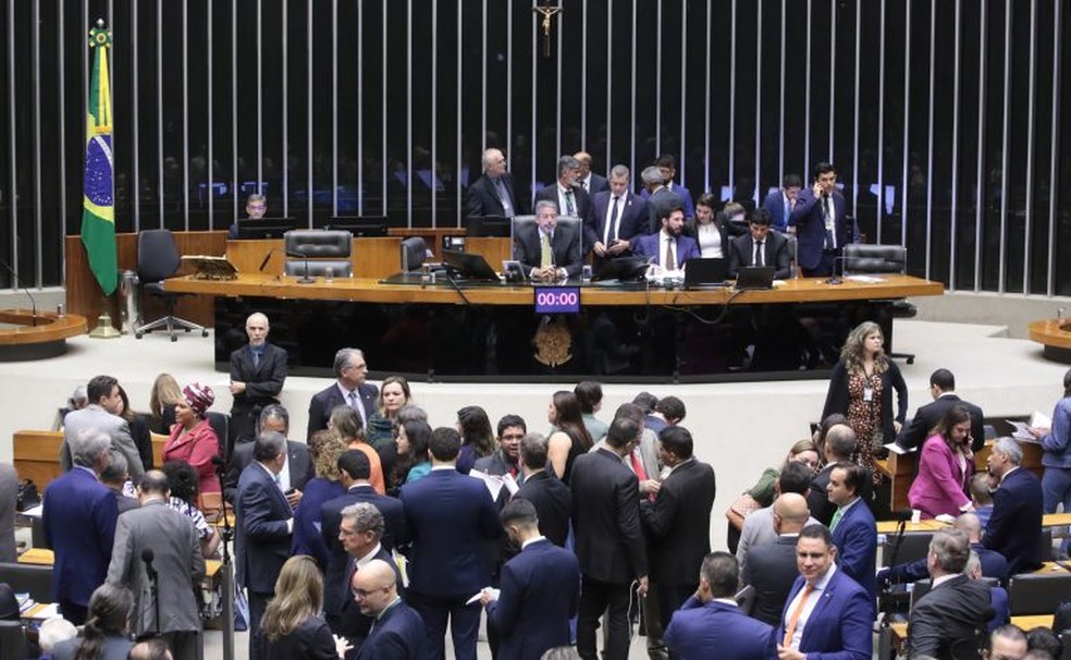 Plenrio da Cmara dos Deputados durante a votao de projeto de corte de gastos no dia 18 de dezembro de 2024 — Foto: Bruno Spada/Cmara dos Deputados