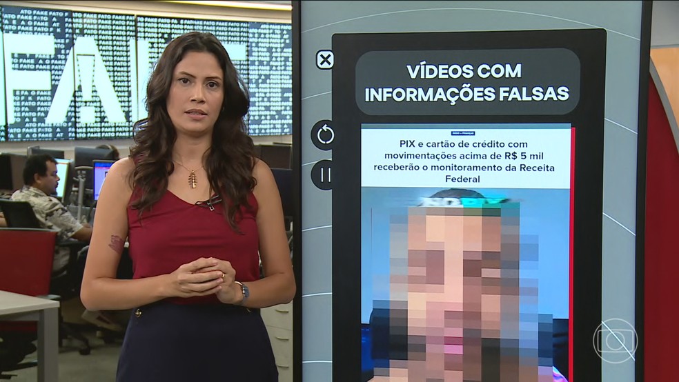 Mentiras sobre o PIX se espalham e alimentam golpes com boletos falsificados — Foto: Jornal Nacional/ Reprodução