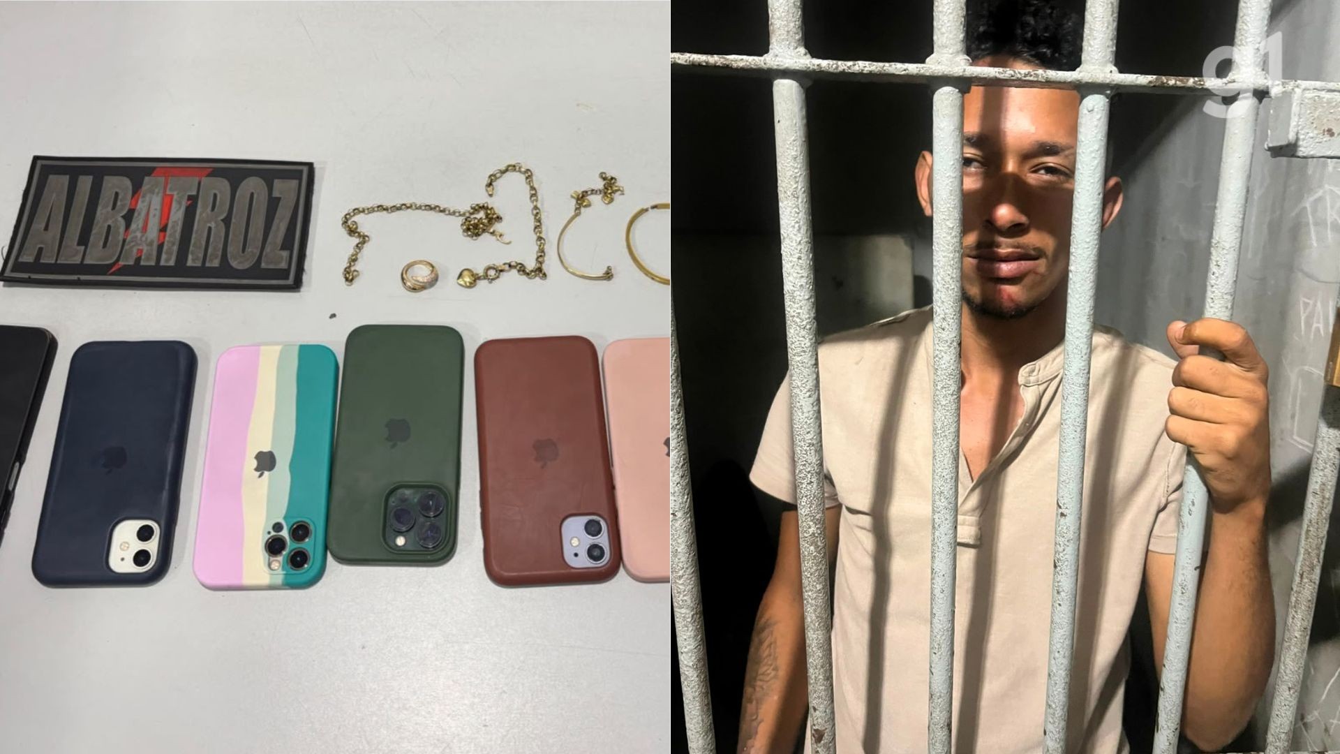 Young man arrested and teenager apprehended after robbery at establishment in São Luís