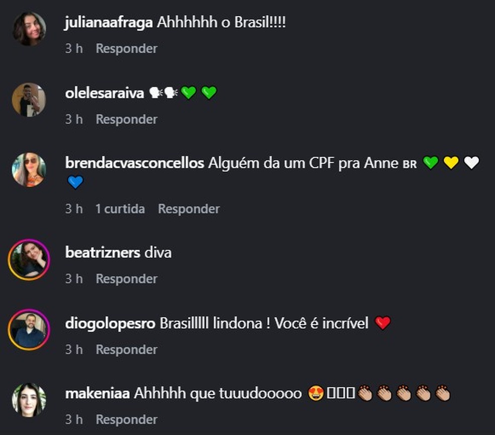 Brasileiros inundam Instagram de Anne Hathaway após ela mencionar Gabriel Jesus e Águas de Março em retrospectiva do ano — Foto: Reprodução/Instagram