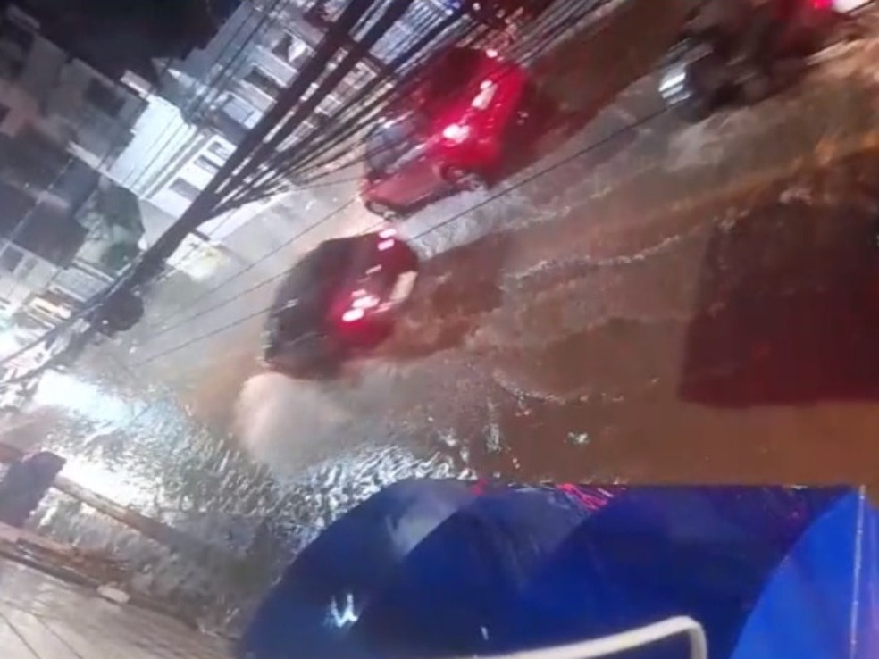 Bairro do Uruguai registra pontos de alagamento — Foto: Reprodução/Redes Sociais