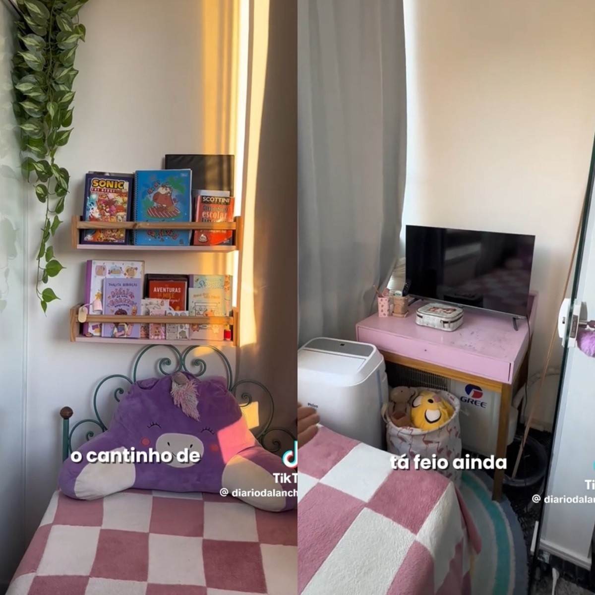 Mãe rebate cíticas após viralizar ao transformar varanda em quarto para a filha em SC: 'Mais luxo que muita gente'