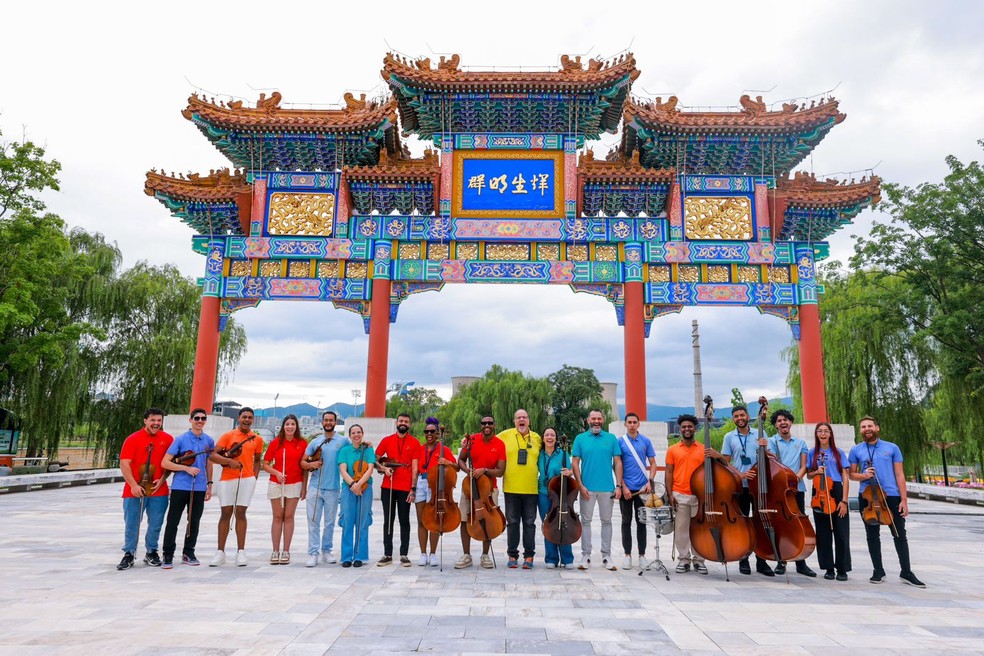 Orquestra Maré do Amanhã leva jovens para turnê na China — Foto: Divulgação