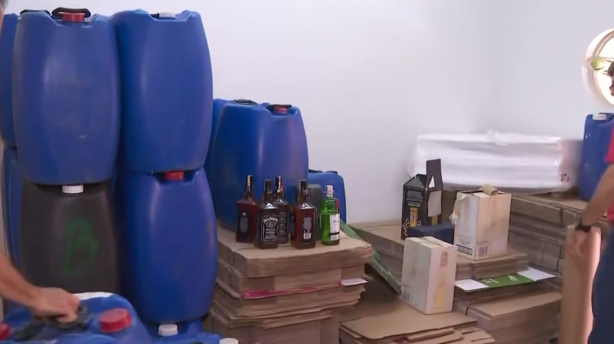 Polícia prende mulher em depósito de bebidas falsificadas no interior de SP; uísque de mais de R$ 1 mil estava entre os produtos