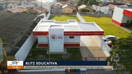 Blitz educativa conscientiza população de Guaraí sobre os serviços oferecidos pelo Samu