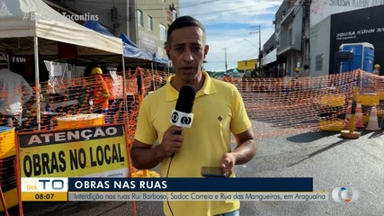 Ruas do centro de Araguaína são interditadas para obras os sistemas de água e esgoto