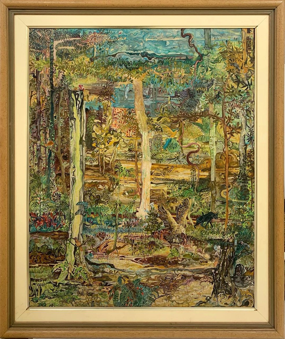 Ivan Campos expõe sua obra na exposição Fullgás - Artes Visuais e anos 80 no Brasil — Foto: Arquivo pessoal