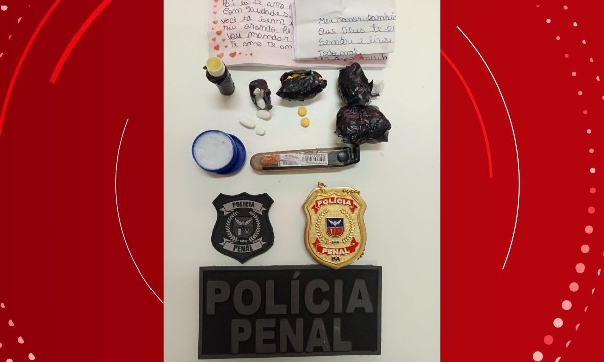 Homem é flagrado ao tentar entrar em presídio de Salvador com estimulante sexual, bilhete de amor e pomada escondidos na cueca