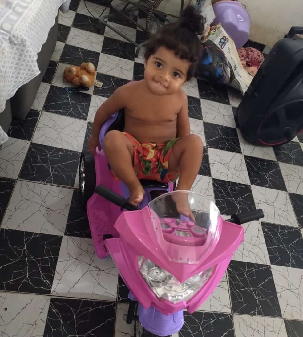 Segundo a família, Pérola Vitória Duarte Lima, de 2 anos, saiu pelo portão de casa, que estava aberto, e desapareceu na cidade de Araruama — Foto: Arquivo pessoal