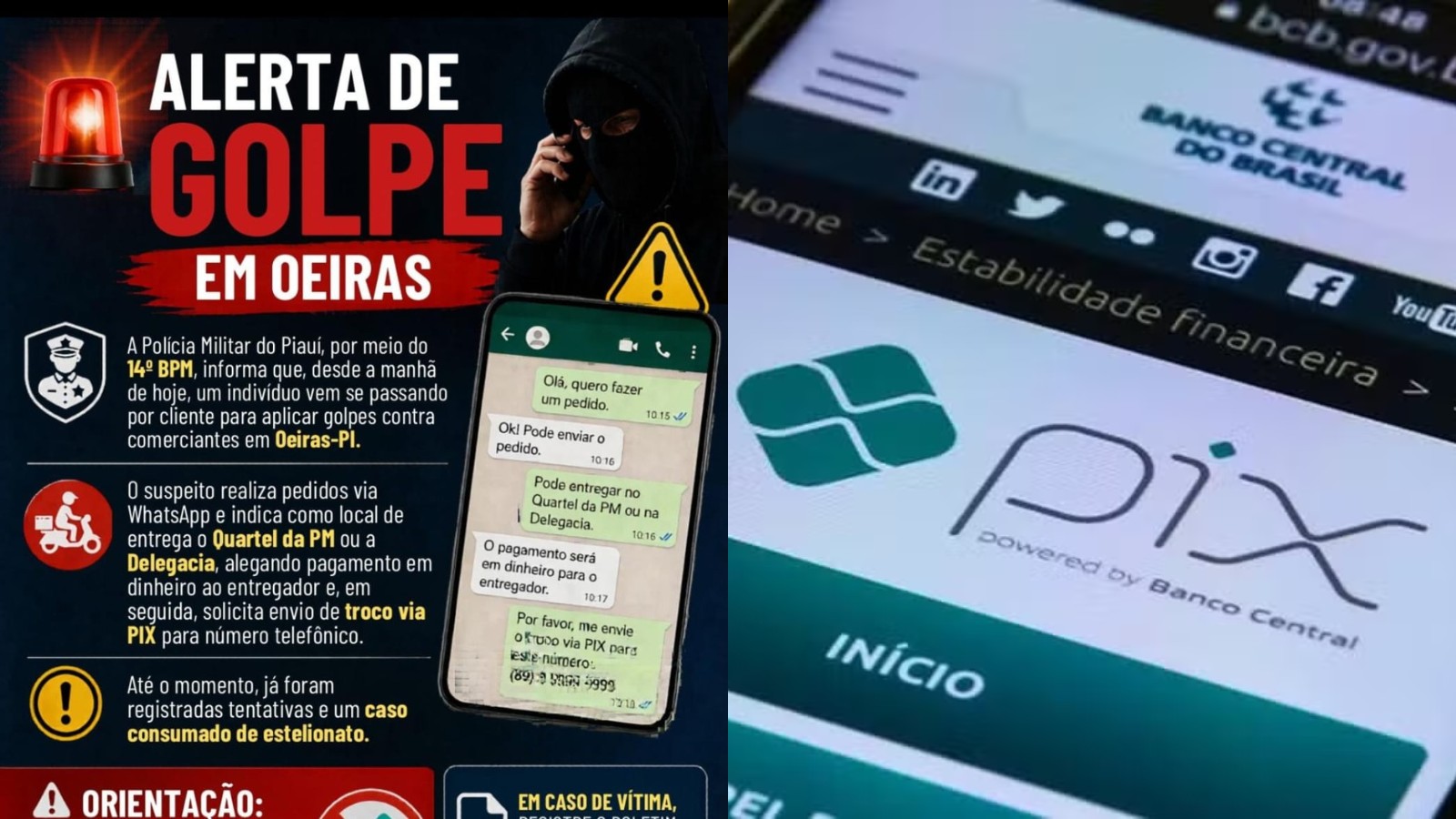 Criminosos usam endereço de quartel da PM e delegacia para aplicar golpe em comerciantes no PI; entenda