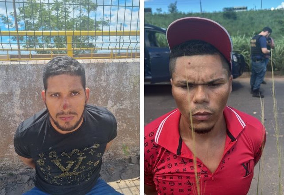 Rogério Mendonça e Deibson Nascimento, fugitivos da Penitenciária Federal de Mossoró, foram recapturados — Foto: PF/Divulgação