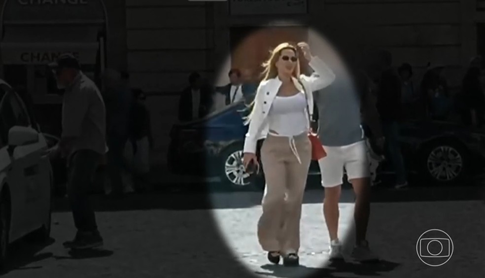 Deolane em Roma, na Itália. — Foto: Reprodução/TV Globo