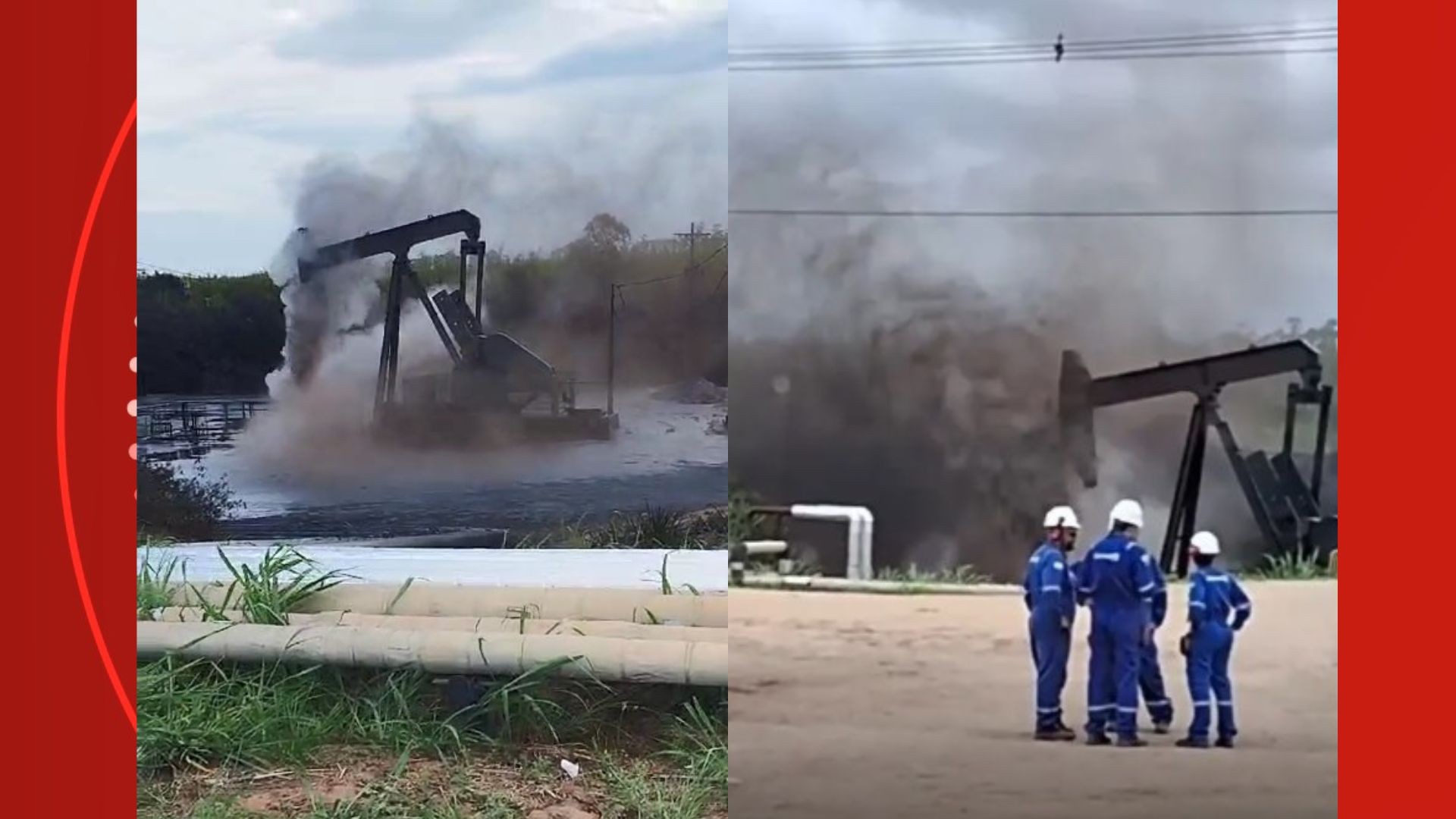 VÍDEO: emulsão de óleo vaza de poço de petróleo e atinge área de vegetação em São Mateus, no ES