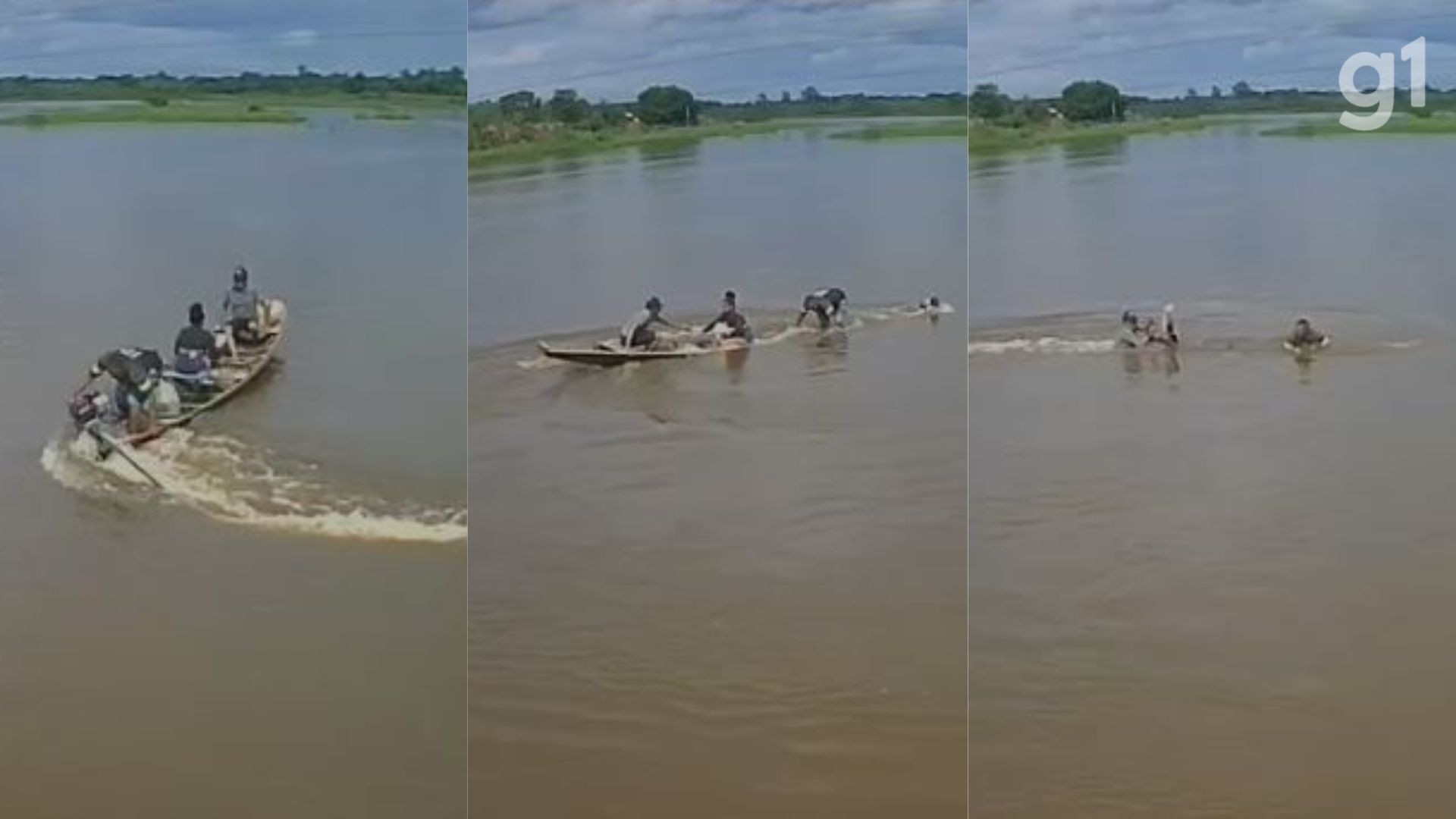 VÍDEO: Canoa afunda durante travessia no Rio Pindaré e passageiros conseguem se salvar no MA