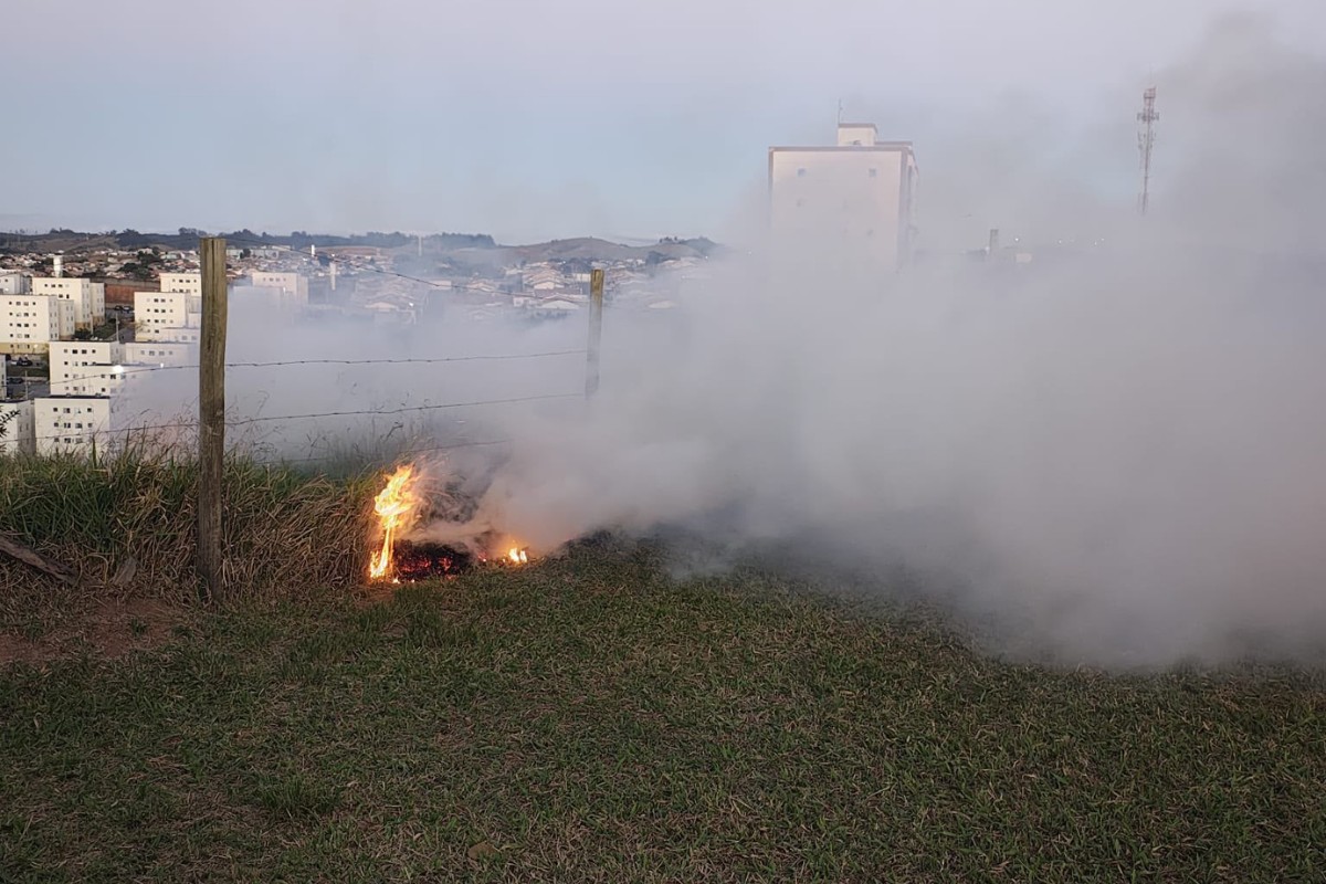 Incêndio atinge terreno e destrói 15 mil m² de vegetação em Jacareí