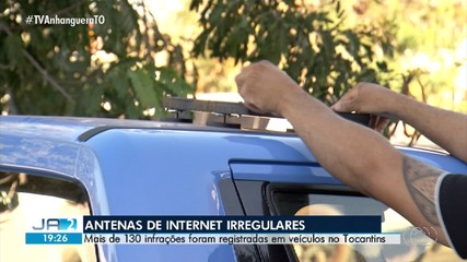 Mais de 130 infrações por antenas de internet irregulares são registradas em carros no TO