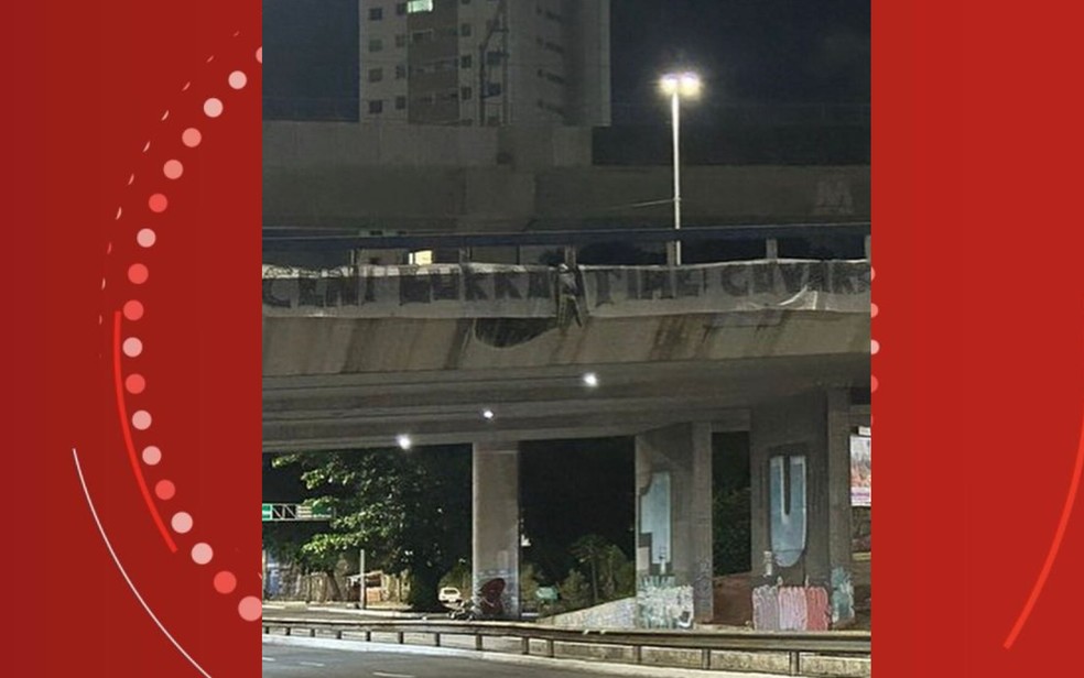 Protesto realizado contra má fase do Bahia em Salvador — Foto: Reprodução/Redes Sociais