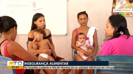 Anemia e carência de vitaminas afetam crianças com insegurança alimentar no Tocantins