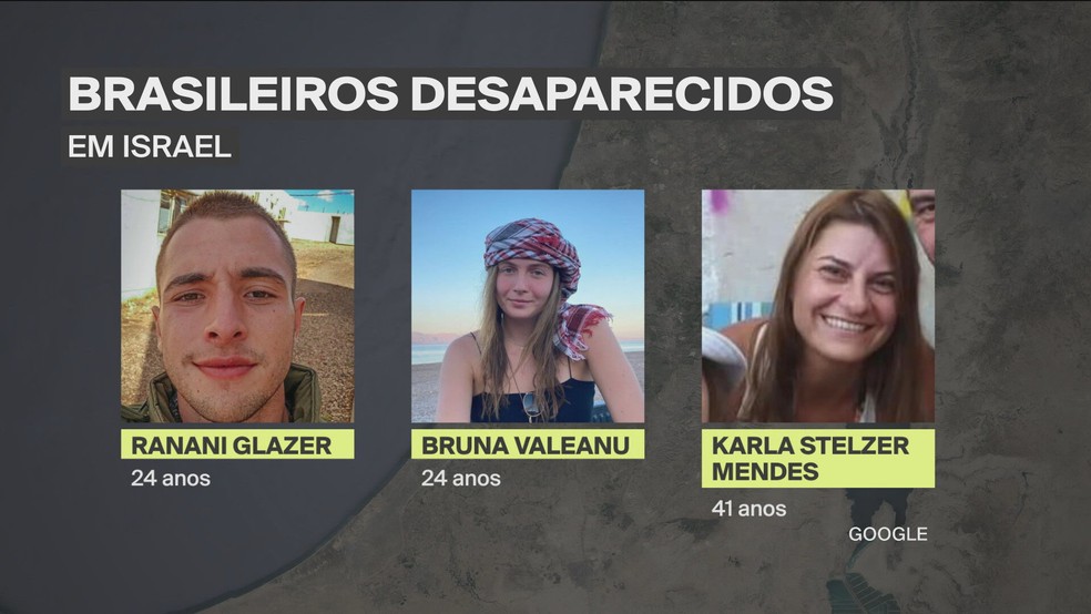 Quem são os brasileiros desaparecidos em Israel — Foto: GloboNews
