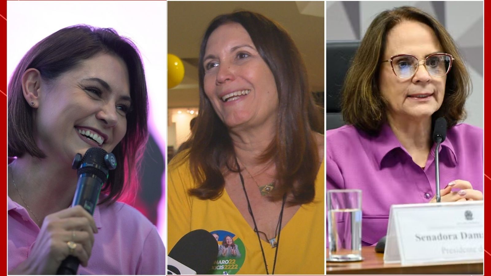Michelle, Bia Kicis e Damares: DF terá primeira bancada 100% feminina da história do Senado