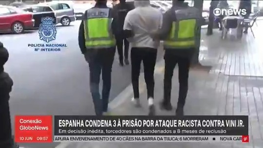 Espanha condena três pessoas à prisão por ataques racistas contra Vini Jr - Programa: Conexão Globonews 