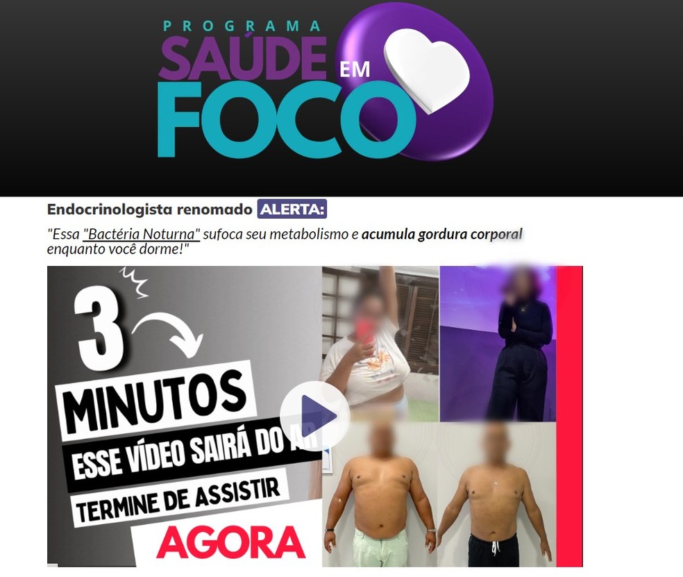 Site foi retirado do ar depois que foram pedidos posicionamentos sobre o caso — Foto: Reprodução