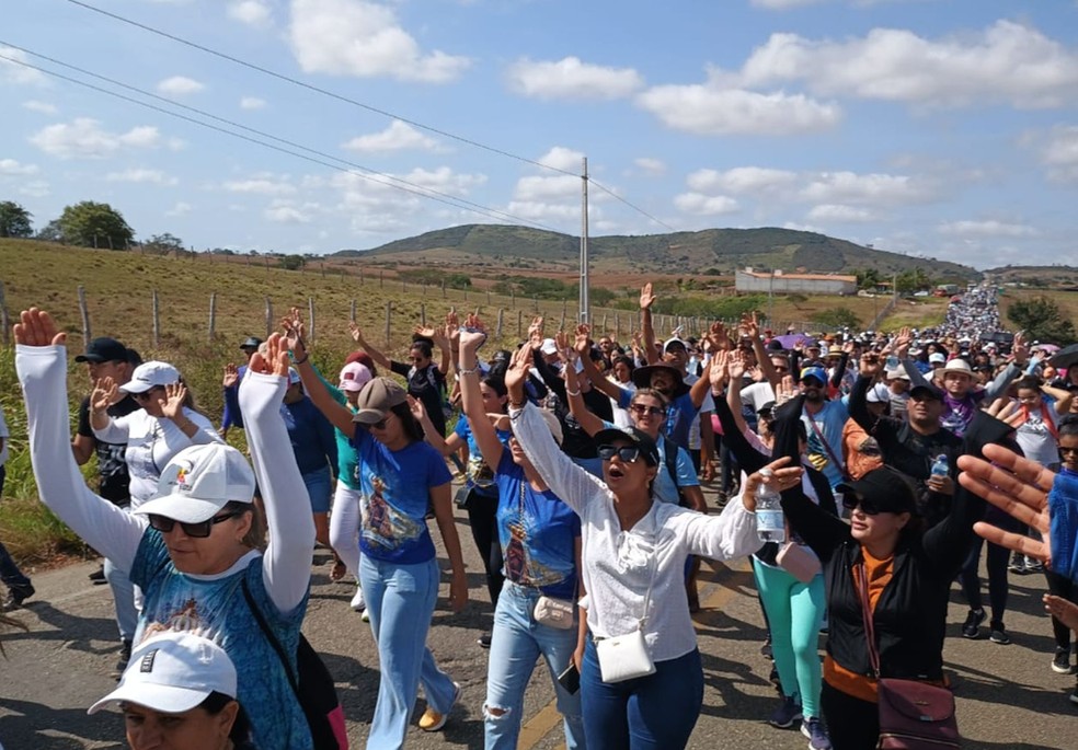 Romaria de Nossa Senhora Aparecida em Sergipe — Foto: Anderson Barbosa/TV Sergipe