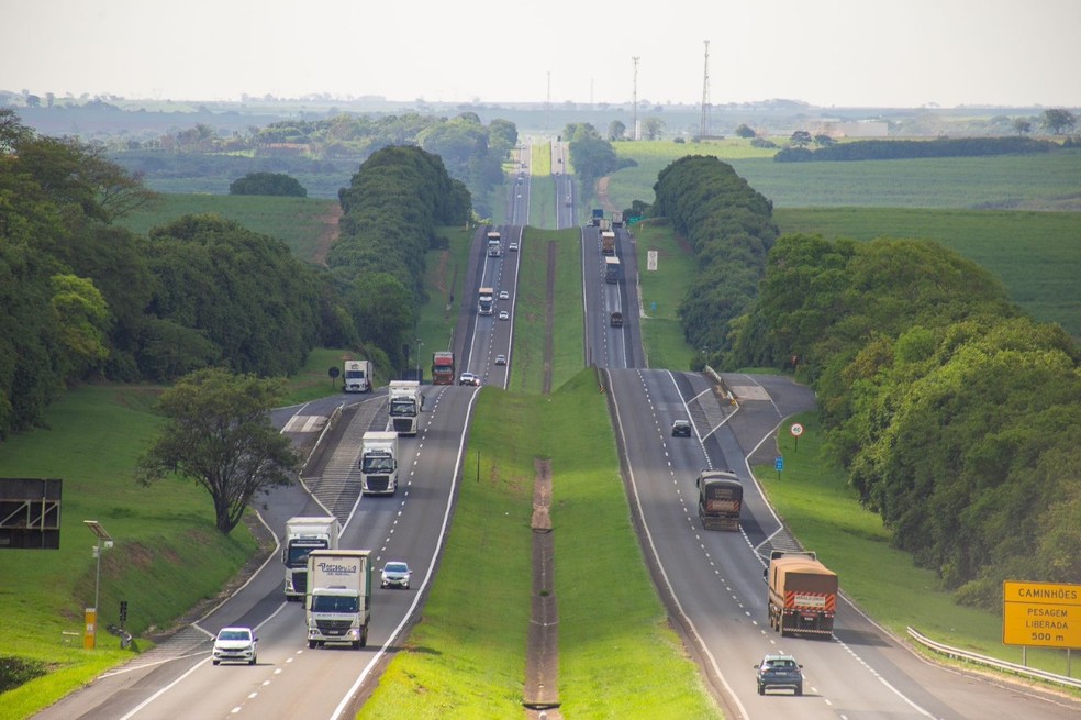 Rodovia Washington Luís (SP-310) na região de São José do Rio Preto (SP) — Foto: Divulgação / Ecovias Noroeste Paulista