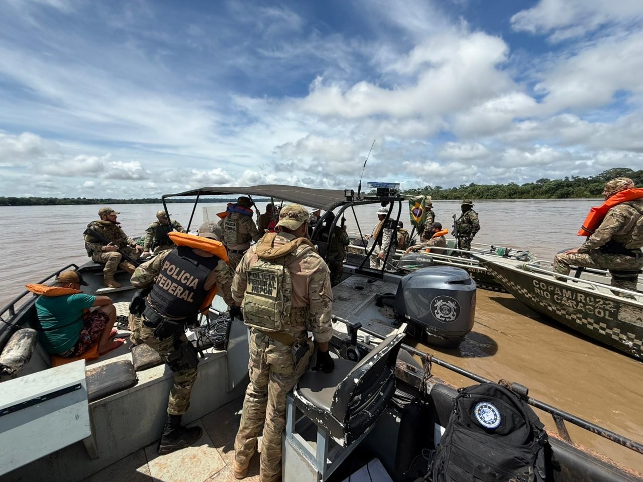 PF inutiliza dragas e apreende mercúrio em operação contra garimpo ilegal em RO
