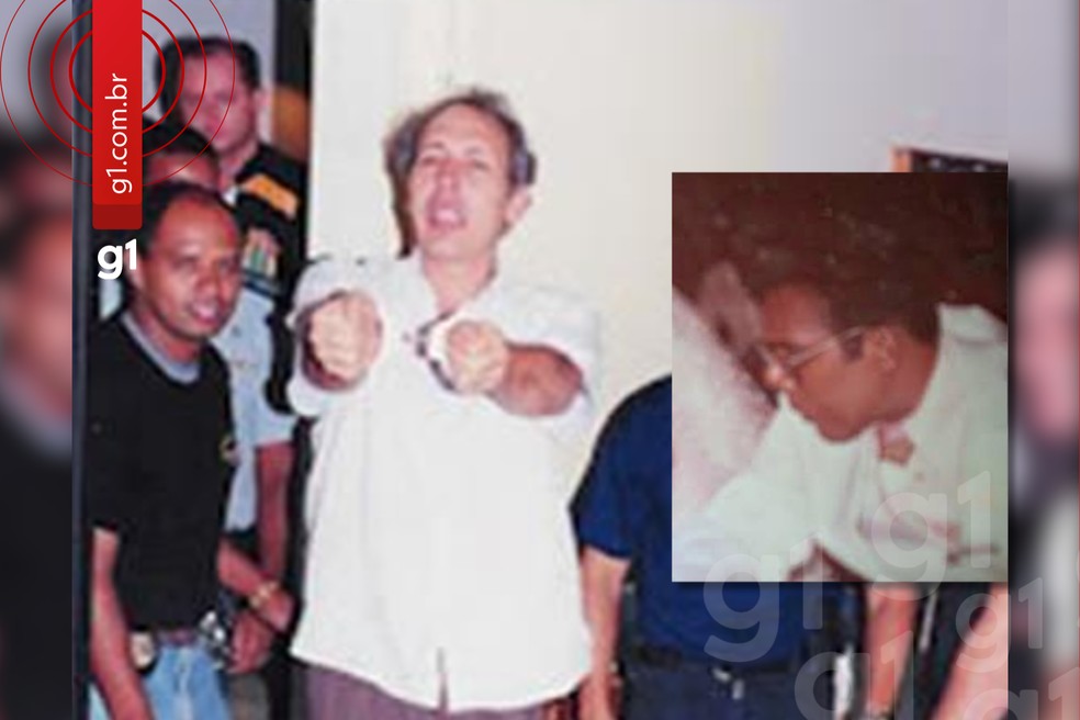 Hildebrando Pascoal, ex-deputado condenado pelo Crime da Motosserra, e Agilson Firmino dos Santos, o 'Baiano' &mdash; Foto: Marcos Vicentti e Arquivo pessoal
