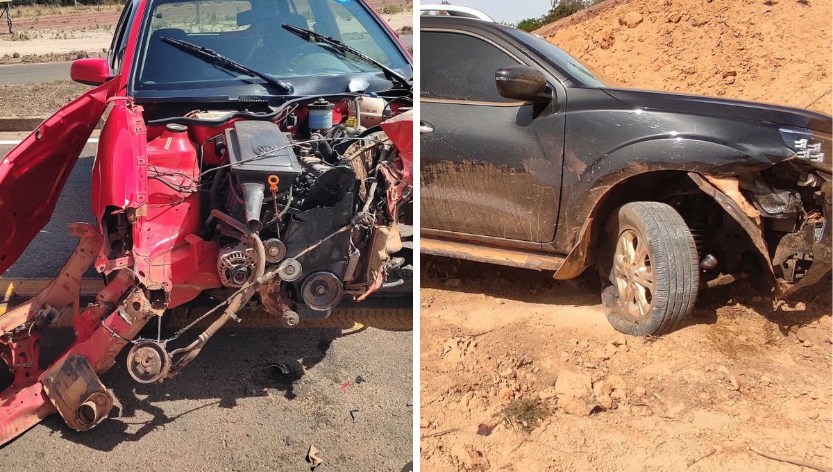 Mulher fica ferida em colisão no cruzamento da MG-400 com MG-202 em Buritis