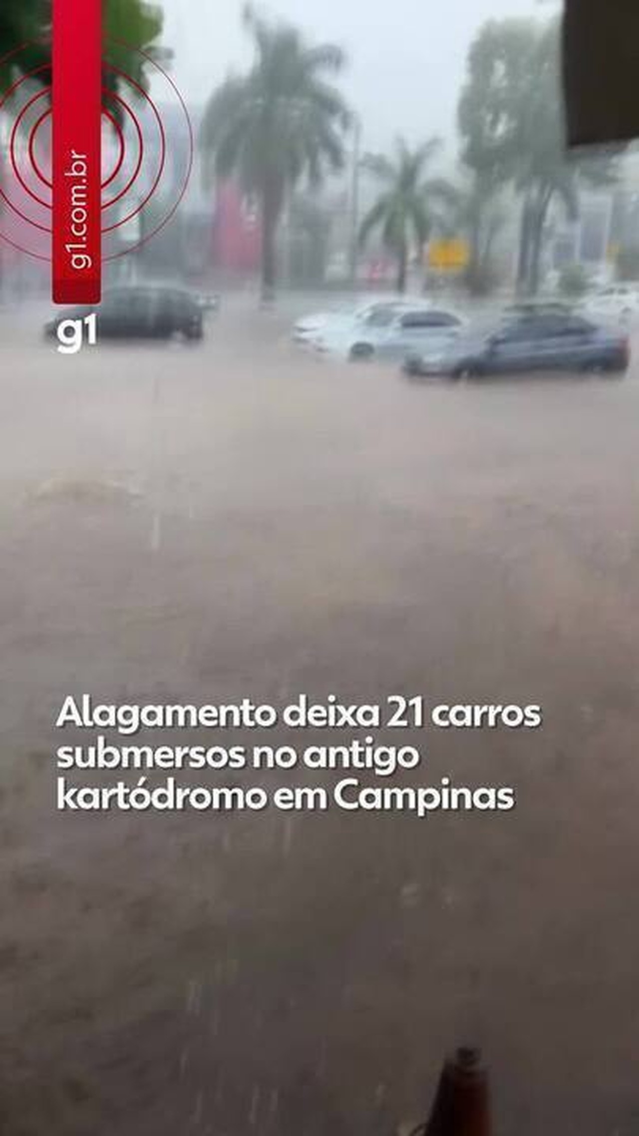 Alagamento deixa 21 carros submersos no antigo kartódromo em Campinas, diz prefeitura