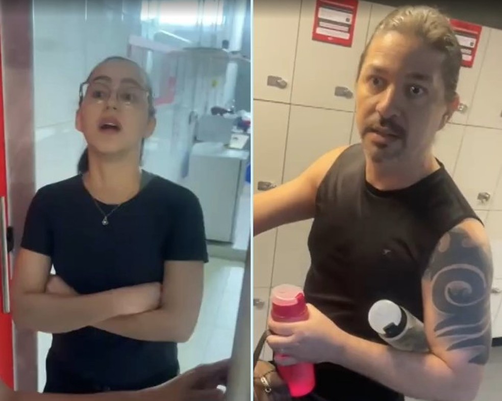 Casal impediu personal de entrar em academia ao confundi-la com trans — Foto: Reprodução/WhatsApp