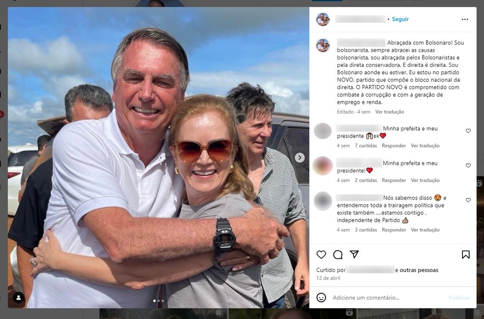 Foto publicada nas redes sociais da candidata — Foto: Reprodução