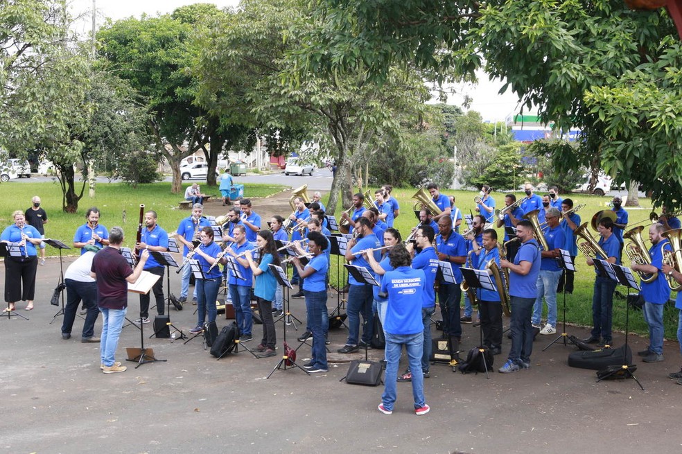 A Banda Municipal de Uberl&acirc;ndia em 2022 &mdash; Foto: Cleiton Borges/Prefeitura de Uberl&acirc;ndia