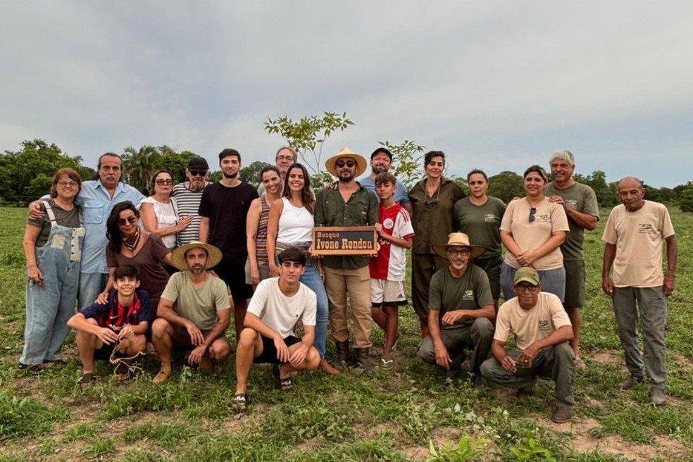 Família e integrantes que participaram na homenagem na Hotel Fazenda Barra Mansa — Foto: Renato Rondon/Hotel Barra Mansa