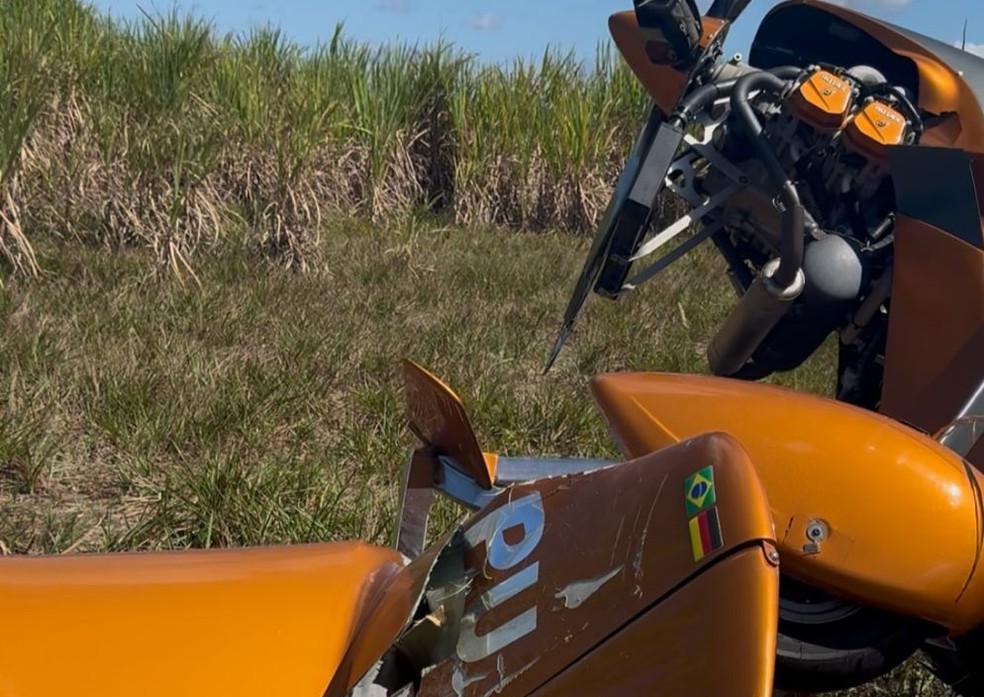 Acidente de aeronave na Grande João Pessoa — Foto: Karine Tenório/TV Cabo Branco