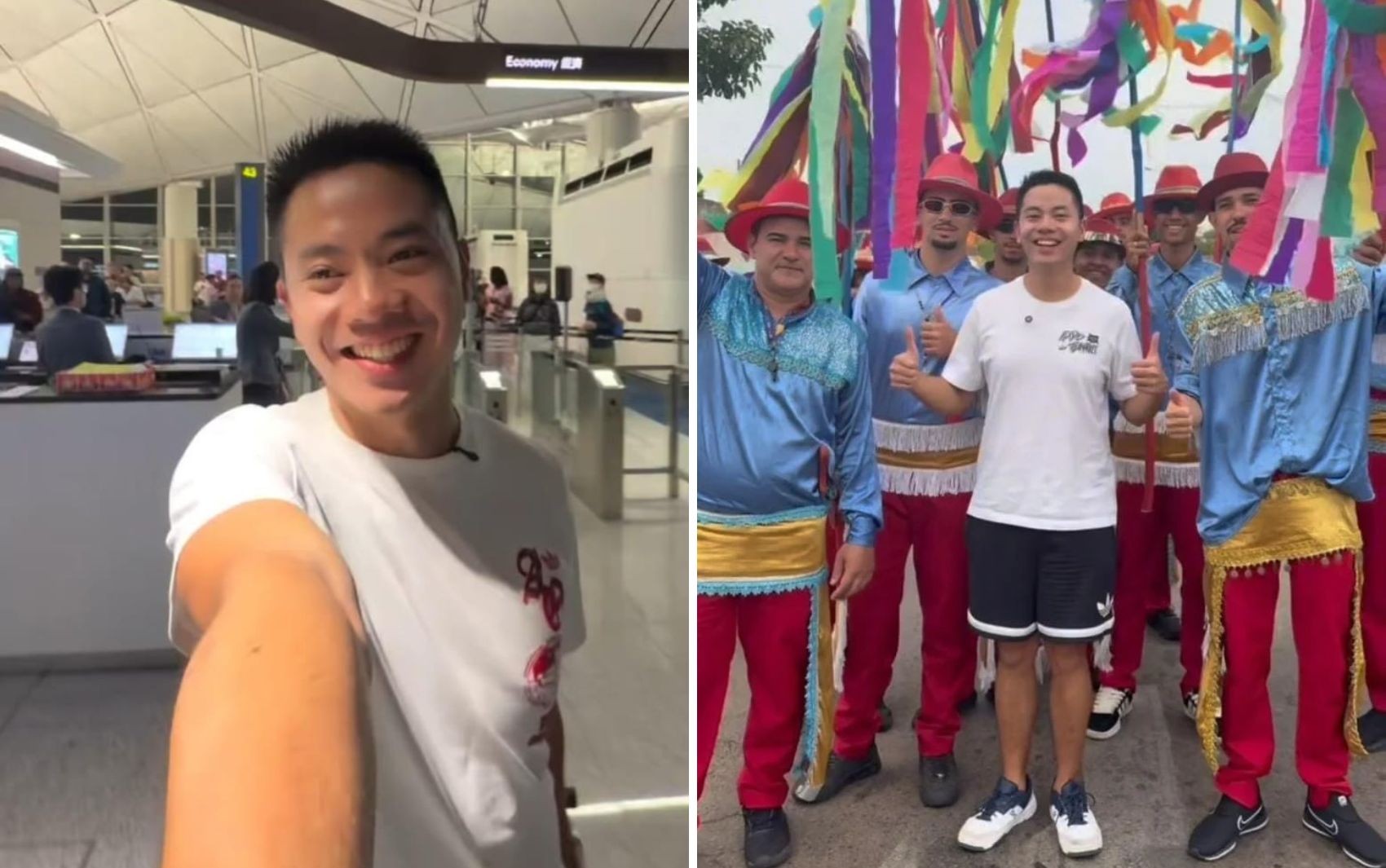 Influenciador enfrenta mais de 40 horas de voo da China para o Brasil para conhecer festa tradicional no interior de Goiás; vídeo