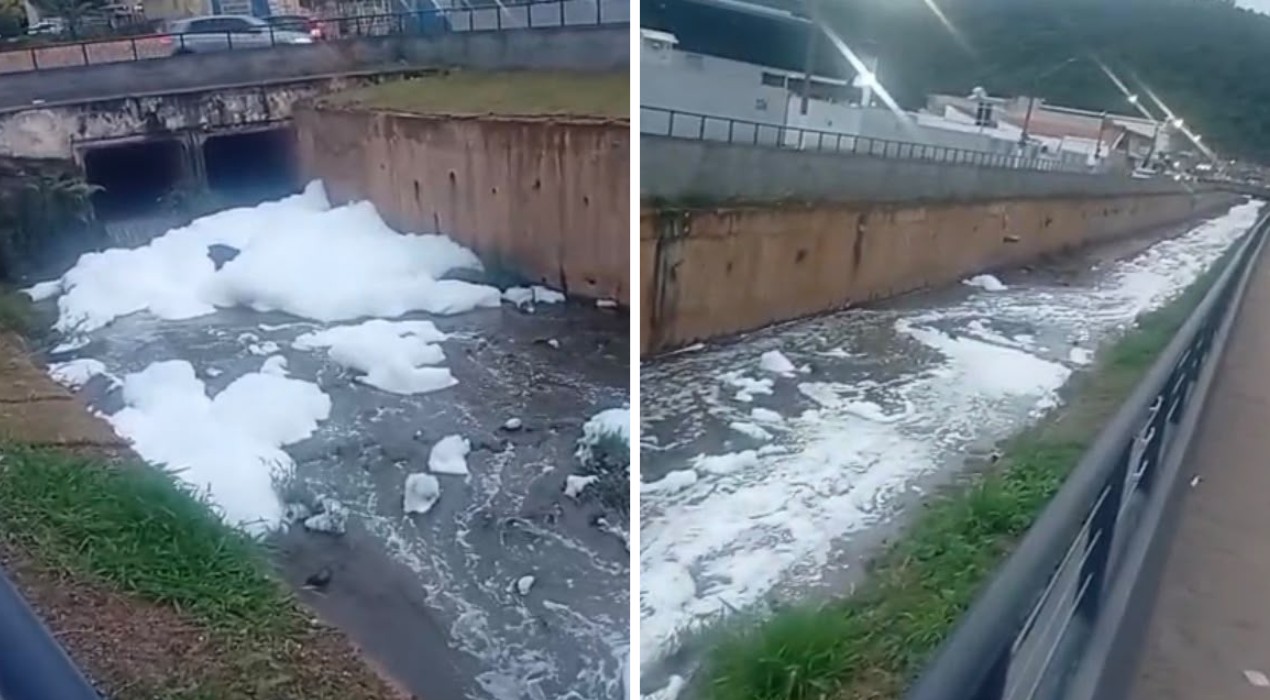 VÍDEO: espuma surge em afluente do Rio Jundiaí em Itupeva