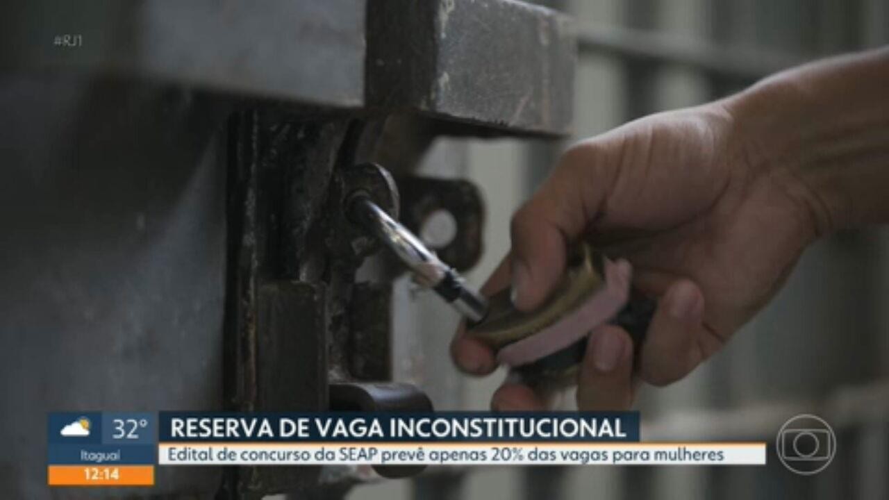 Alerj vê irregularidade em edital de concurso da Seap, com apenas 20% das vagas para mulheres