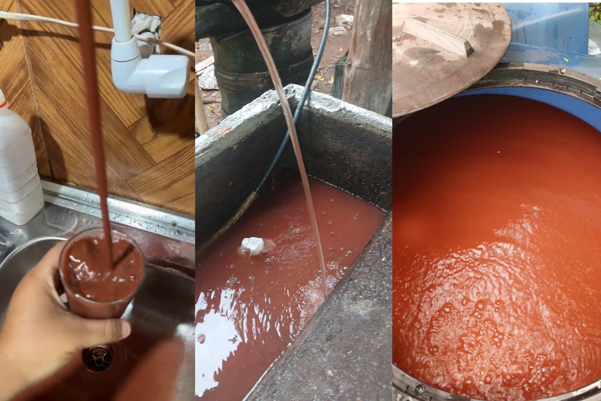 Moradores denunciam água vermelha nas torneiras de comunidade rural em MS