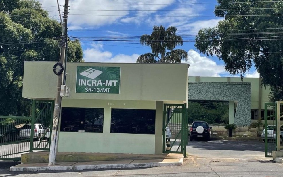 Sede do Instituto Nacional de Colonização e Reforma Agrária (Incra), em Mato Grosso.  — Foto: Reprodução