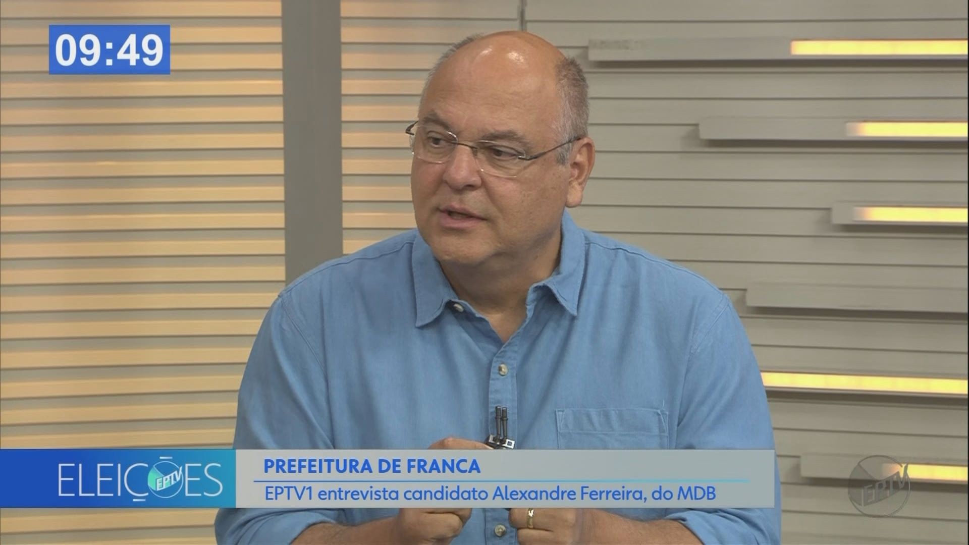 À EPTV, Alexandre Ferreira promete otimizar transporte público, construir novas UPAs e aumentar medidas de segurança