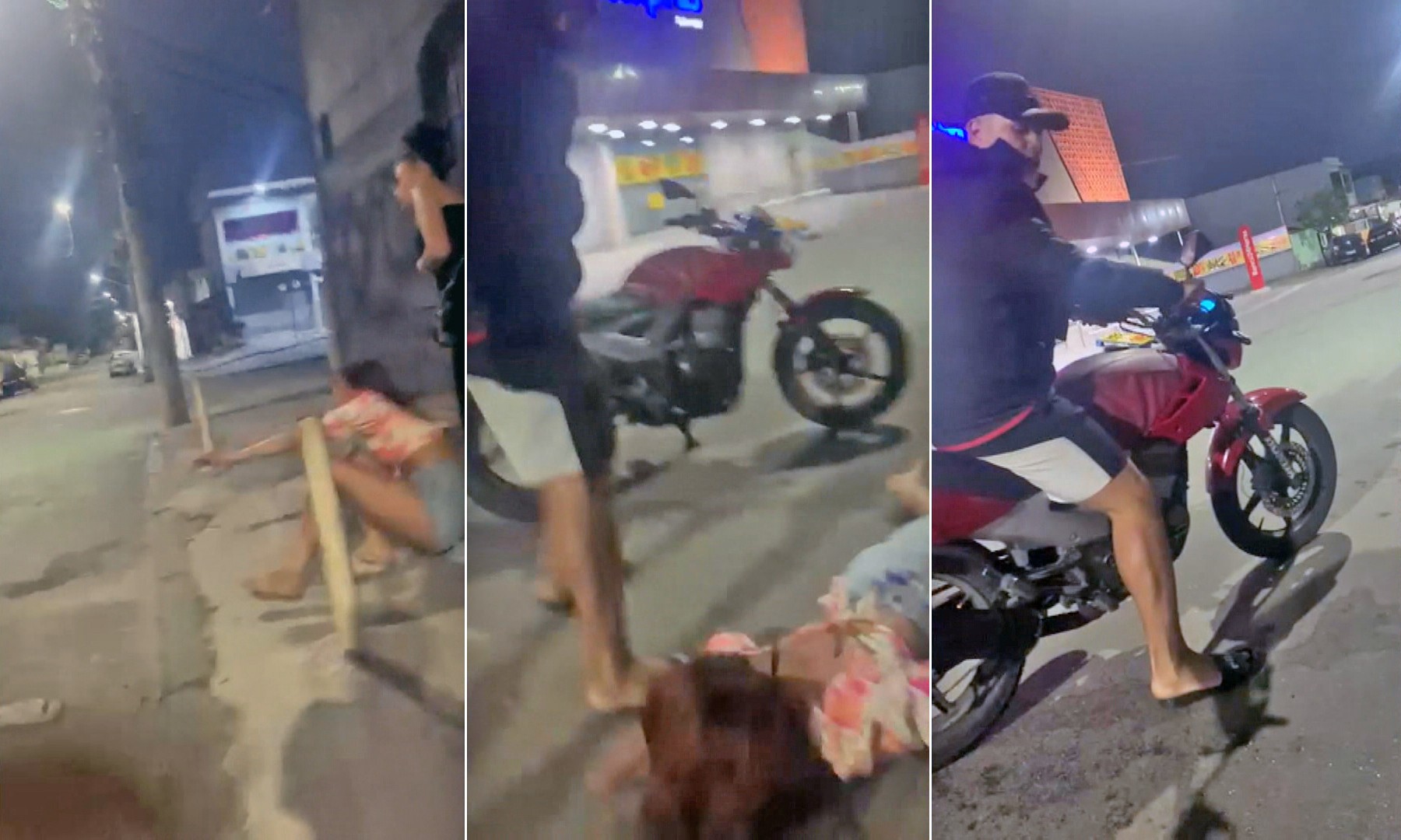 Jovem é agredida pelo ex, e amigas filmam tudo; homem diz que ‘deu banda’, mas nega intenção de machucá-la: ‘Nem dei soco’