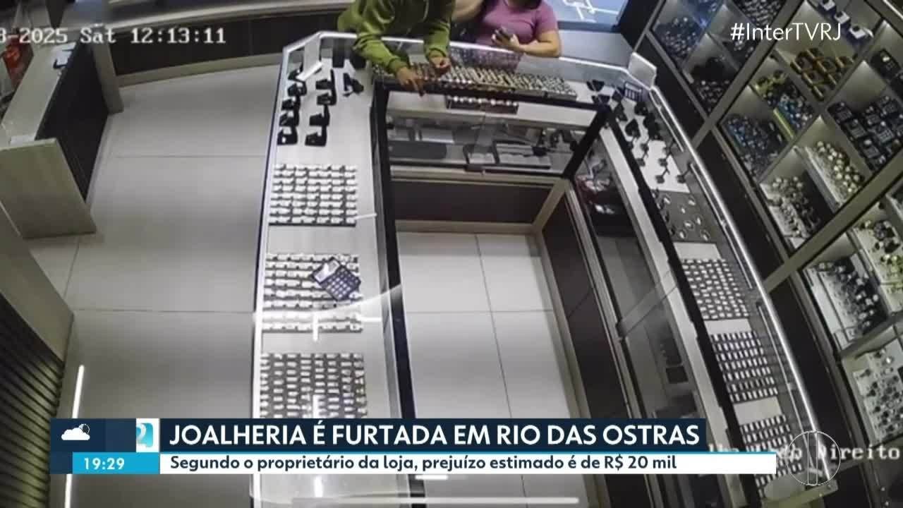 Joalheria de shopping em Rio das Ostras é furtada e tem prejuízo de R$ 20 mil