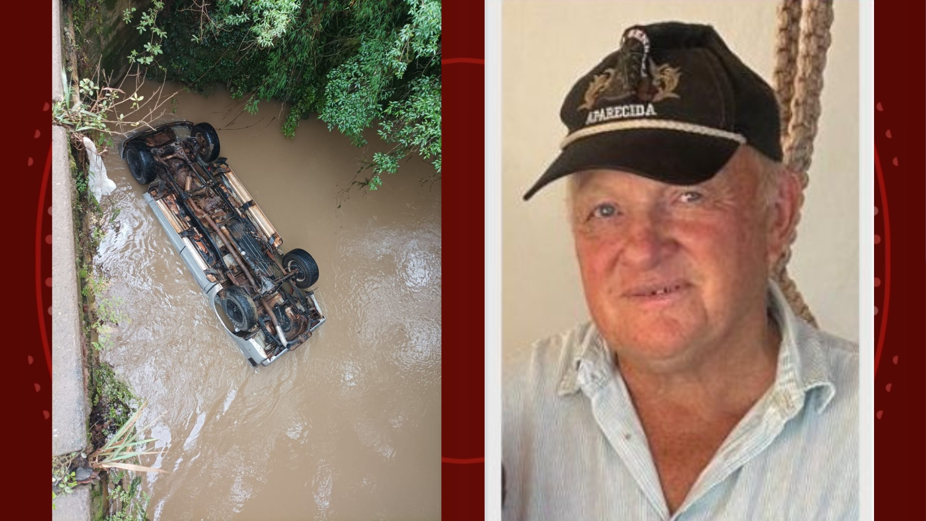 Motorista morre após caminhonete despencar de ponte e ficar submersa em rio, no Paraná