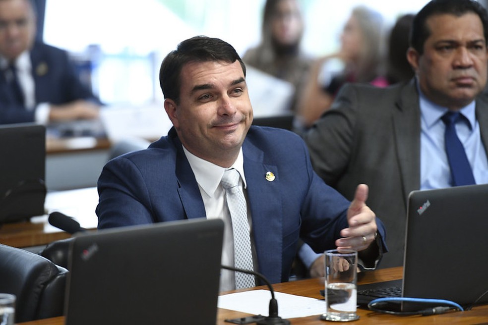 Senador Flávio Bolsonaro — Foto: Edilson Rodrigues/Agência Senado